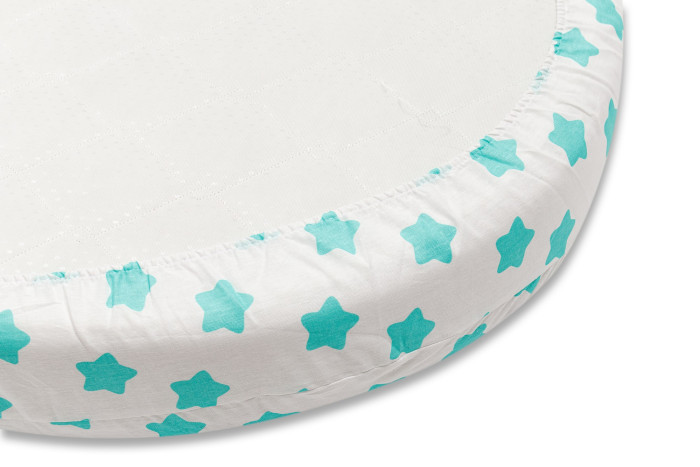 Forest kids Простынь для овального матраса на резинке Stars 125х75