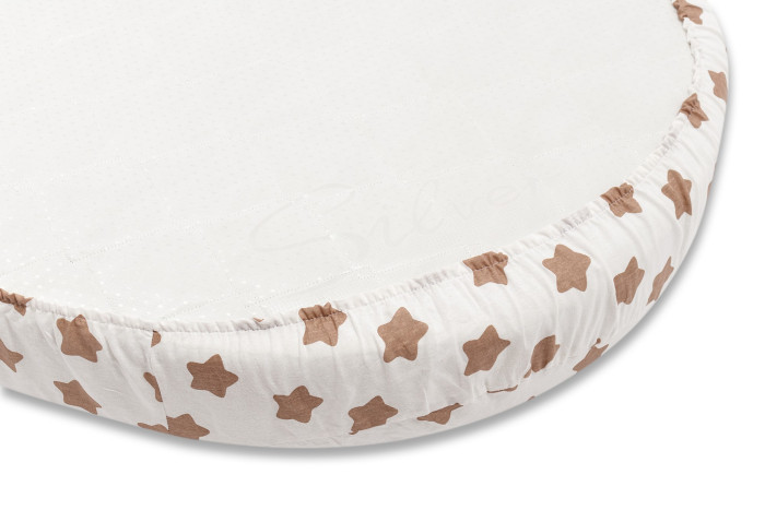 Forest kids Простынь для овального матраса на резинке Stars 125х75