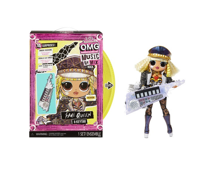 Куклы и одежда для кукол L.O.L. LIL Outrageous Surprise Кукла OMG Remix Rock-Fame Queen and Keytar кукла сюрприз l o l mga original surprise omg remix rock fame queen and keytar 577607