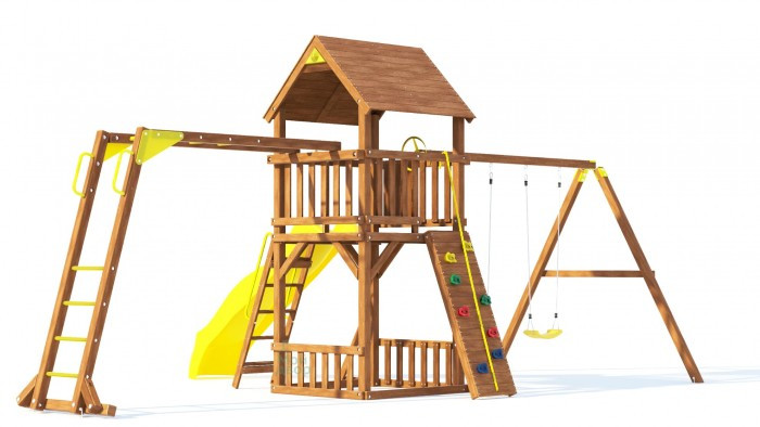 Игровые комплексы MoyDvor Детская площадка Париж с рукоходом детская деревянная площадка igragrad крафтик с рукоходом арт 281358