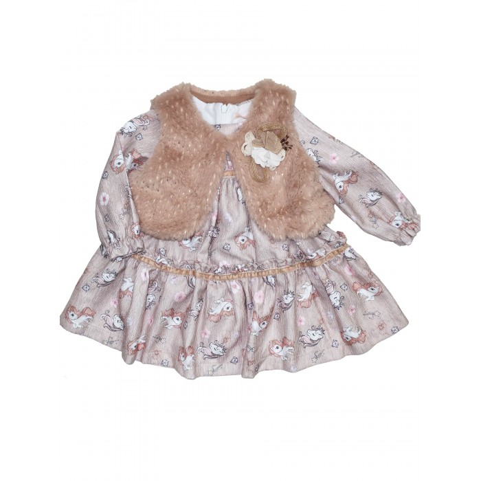Baby Rose Комплект для девочки (жилет, платье) 3280