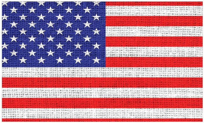 Хозяйственные товары JoyArty Коврик придверный в прихожую Вышитый американский флаг 75x45 см коврик придверный войлочный нью эден 45×68 см