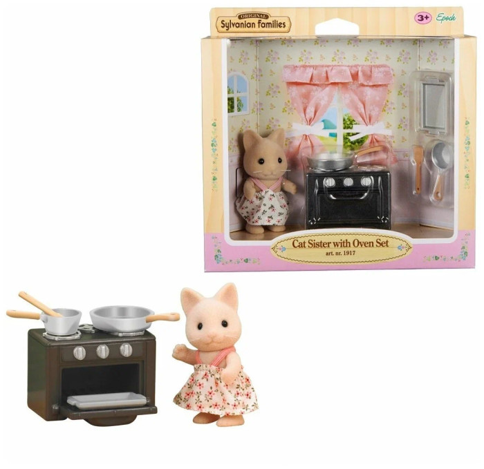 

Sylvanian Families Дочка Котенок на кухне, Дочка Котенок на кухне