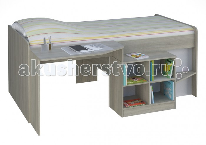 Подростковая кровать Polini Чердак Simple 190х90 4000 кровать чердак polini kids simple с письменным столом и шкафом белый бетон