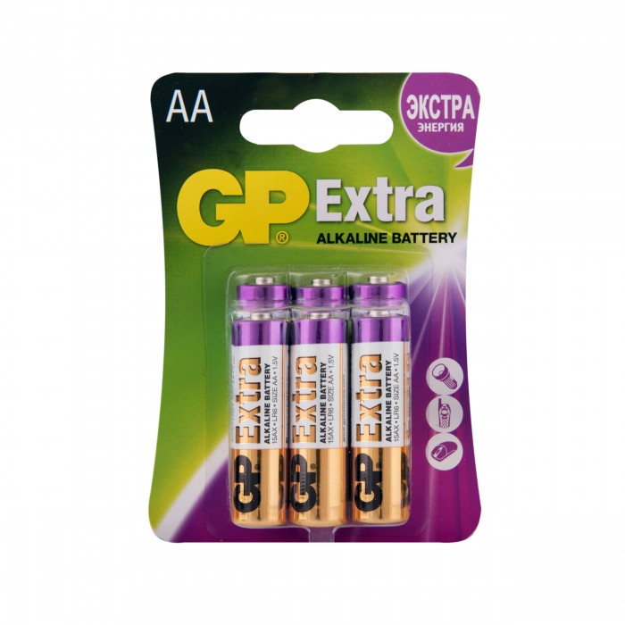 Батарейки, удлинители и переходники GP Batteries Батарейки АА (LR6) 6 шт. цена и фото
