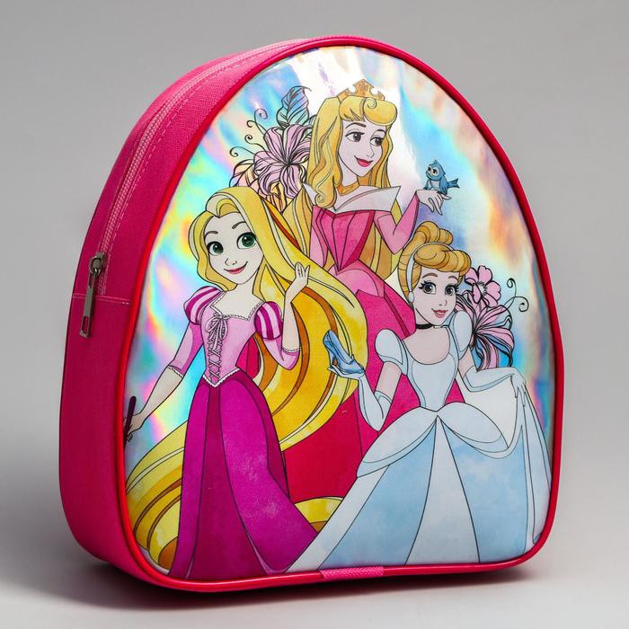  Disney Рюкзак через плечо Принцессы Рапунцель, Аврора, Золушка 23x20.5х6 см