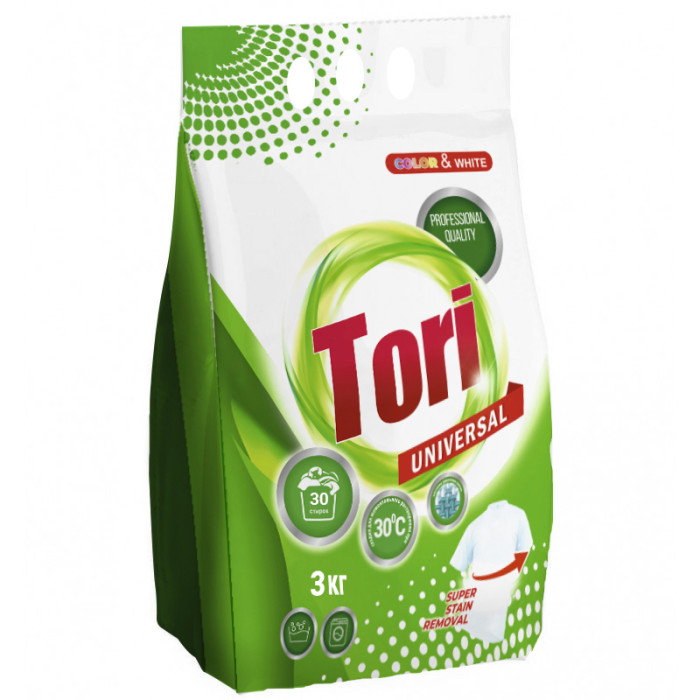 Tori Универсальный стиральный порошок для всех видов тканей 3 кг 4627137104041 - фото 1