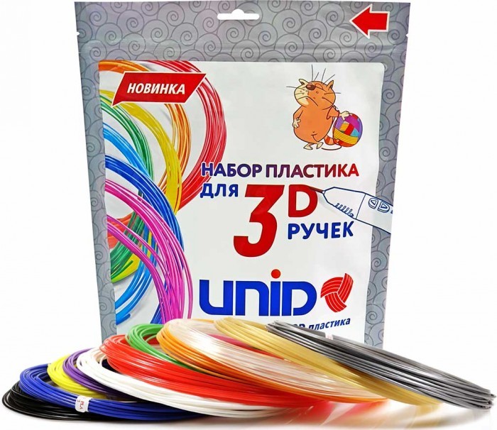 Unid Комплект пластика PLA для 3Д ручек (12 цветов)