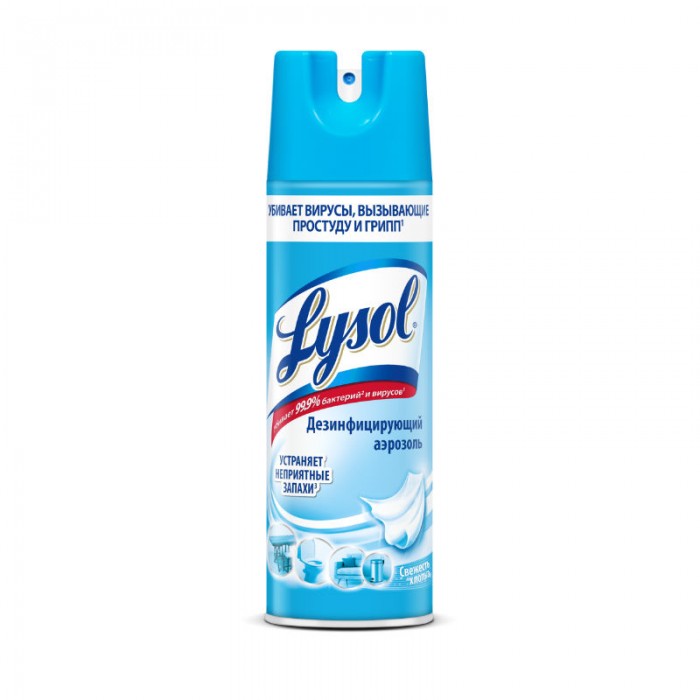 Lysol Дезинфицирующий аэрозоль Свежесть хлопка 400 мл