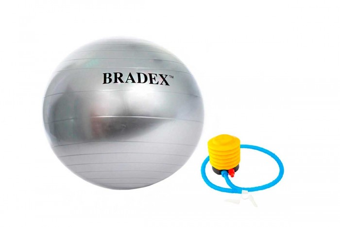 фото Bradex мяч для фитнеса с насосом антивзрыв 85 см
