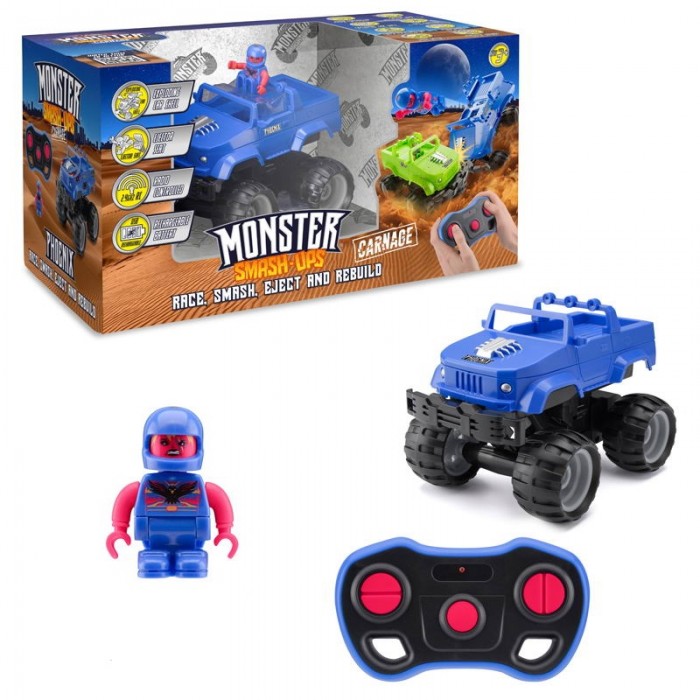 цена Радиоуправляемые игрушки ABtoys Машинка радиоуправляемая Разбивающийся внедорожник Monster Smash Ups Phoenix