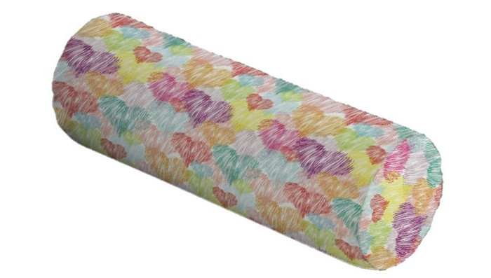 JoyArty Декоративная подушка валик на молнии Разнообразие сердец 45 см