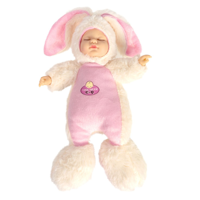 Bondibon Кукла мягкая говорящая Oly Зайка для сна 10 фраз 31 cм мягкая игрушка зайка в халатике