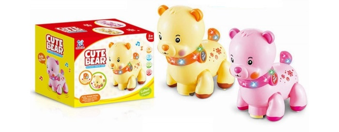 Интерактивные игрушки Russia со светом и звуком Медвежонок развивающие игрушки haunger погремушка бубен со звуком и светом