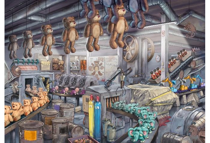 Ravensburger Пазл-квест Фабрика игрушек (368 элементов) заброшенная фабрика необычных игрушек