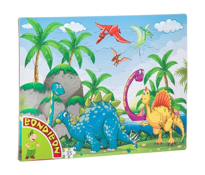 Bondibon Пазл Динозавры (35 деталей) tooky toy первый пазл динозавры