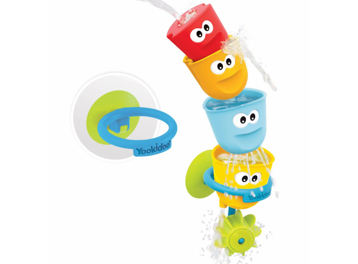 игрушки для ванны yookidoo игрушка водная разноцветные шестеренки Игрушки для ванны Yookidoo Игрушка водная Формочки и стаканчики