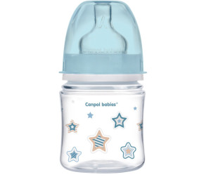 Бутылочка Canpol PP EasyStart с широким горлышком антиколиковая 120 мл 0+ Newborn baby - Голубой