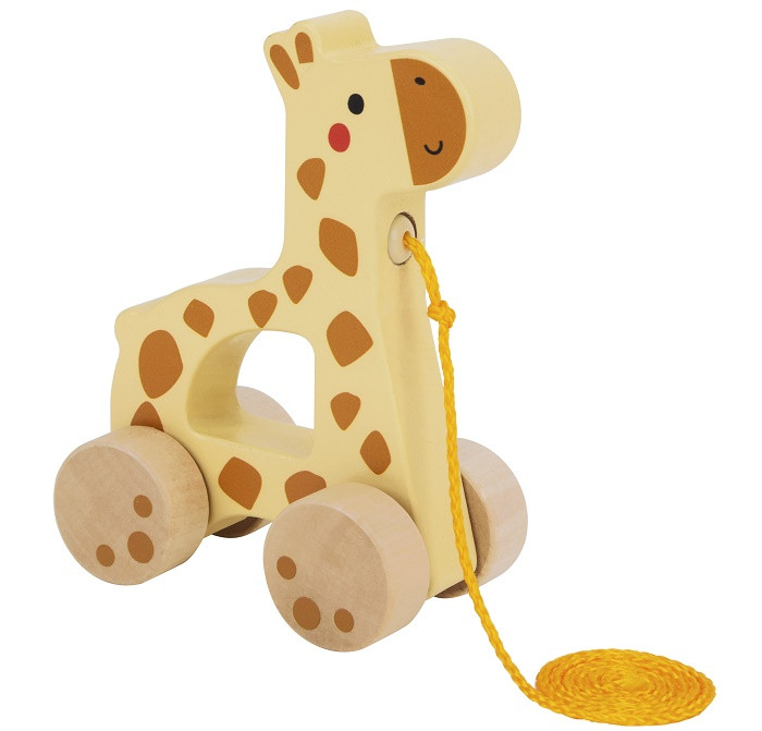 Каталки-игрушки Tooky Toy на веревочке Жираф каталки игрушки lilliputiens на веревочке мягкая олененок стелла