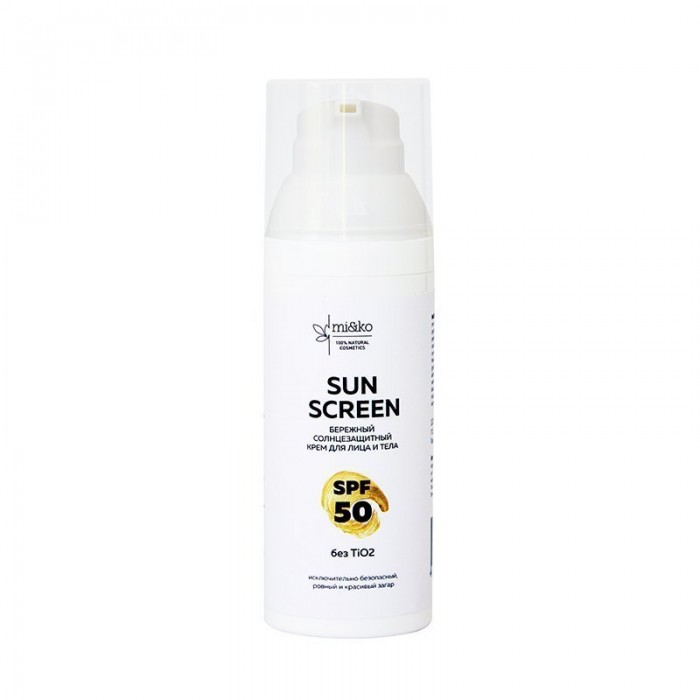  MI&KO Бережный солнцезащитный крем для лица и тела Sun Screen SPF50 50 мл