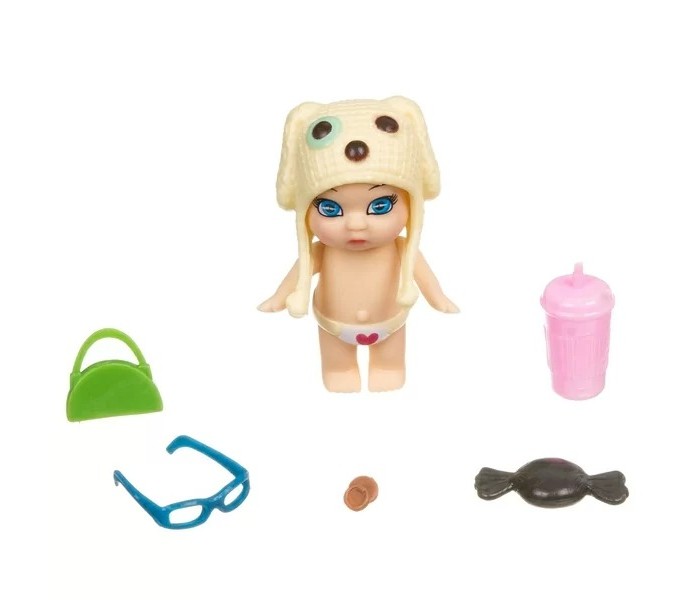 Bondibon Игровой набор OLY Кукла в баночке в вязаной шапочке с аксессуарами