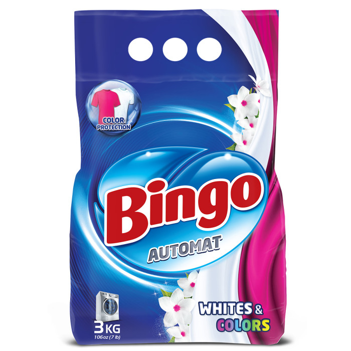 Bingo Стиральный порошок автомат Whits & Colors 3 кг 5039813 - фото 1