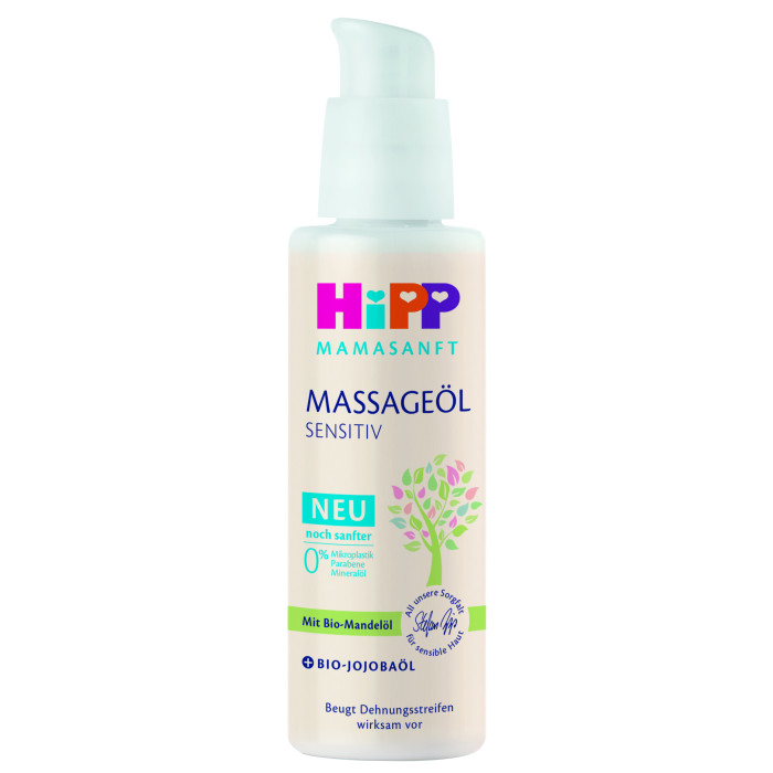 Hipp Mamasanft Масло массажное от растяжек для чувствительной кожи 100 мл lactacream масло от растяжек 100 мл
