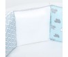 Комплект в кроватку Fluffymoon Happy Sheep Blue бортики-подушки (5 предметов) - Fluffymoon Happy Sheep Blue (5 предметов) для круглой и овальной кроватки