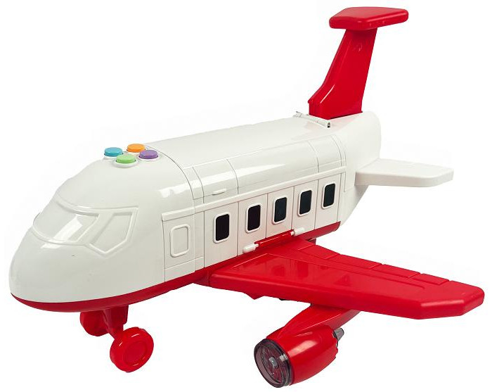 Sharktoys Игровой набор Грузовой самолет с 3 машинками и набором дорожных знаков