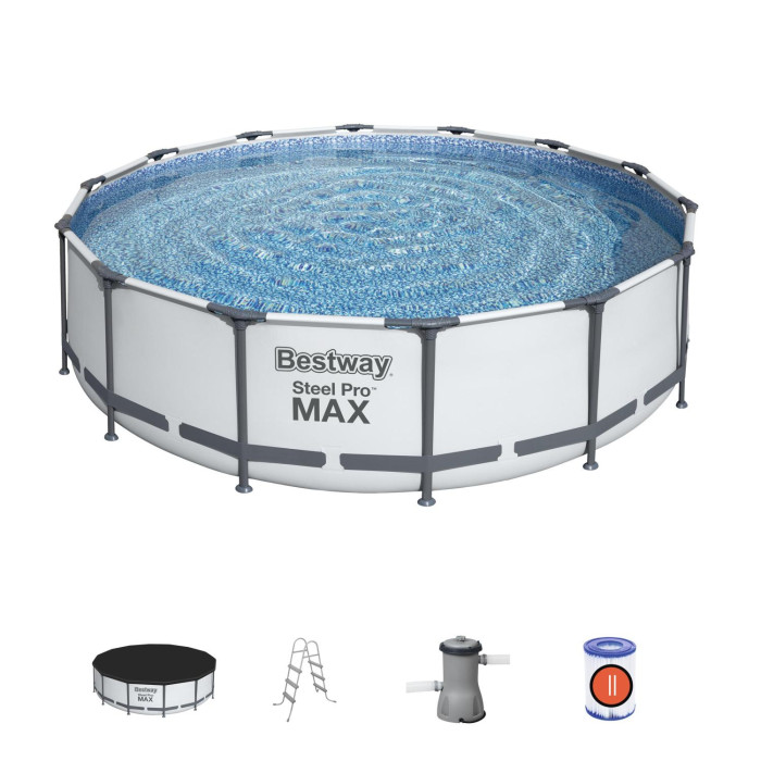 Бассейн Bestway Бассейн каркасный Steel Pro Max 56950 427x107 см песочный фильтр насос для бассейна bestway 58499 7751 л ч