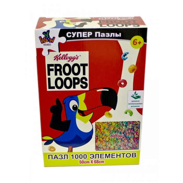 Kellogg's Пазл Froot Loops (1000 элементов) пазл котенок и колоски рыжий кот 1000 элементов кб1000 7885