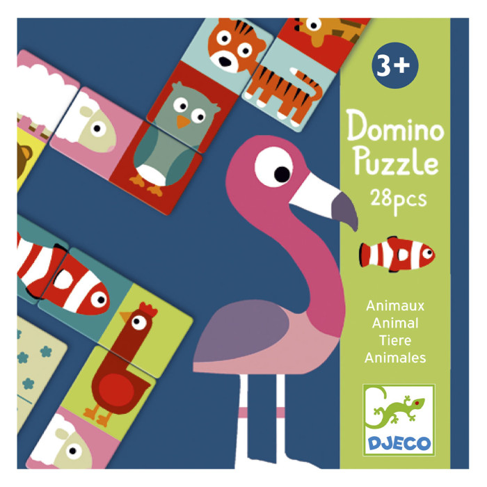 Djeco Детская настольная игра Домино Животные деревянная игрушка djeco развивающая игра животные