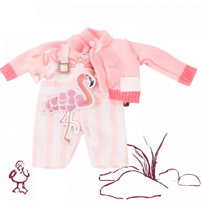 Gotz Набор одежды Фламинго для кукол 30-33 см набор ластиков фламинго 3 шт