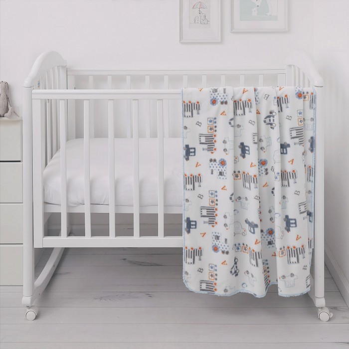 Baby Nice (ОТК) покрывало Micro Flannel Транспорт 100х140 см плед baby nice отк micro flannel 3d звёзды 118x100