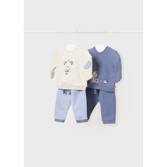 Комплекты детской одежды Mayoral Newborn Комплект для мальчика (свитшот 2 шт., штаны 2 шт.) 2680