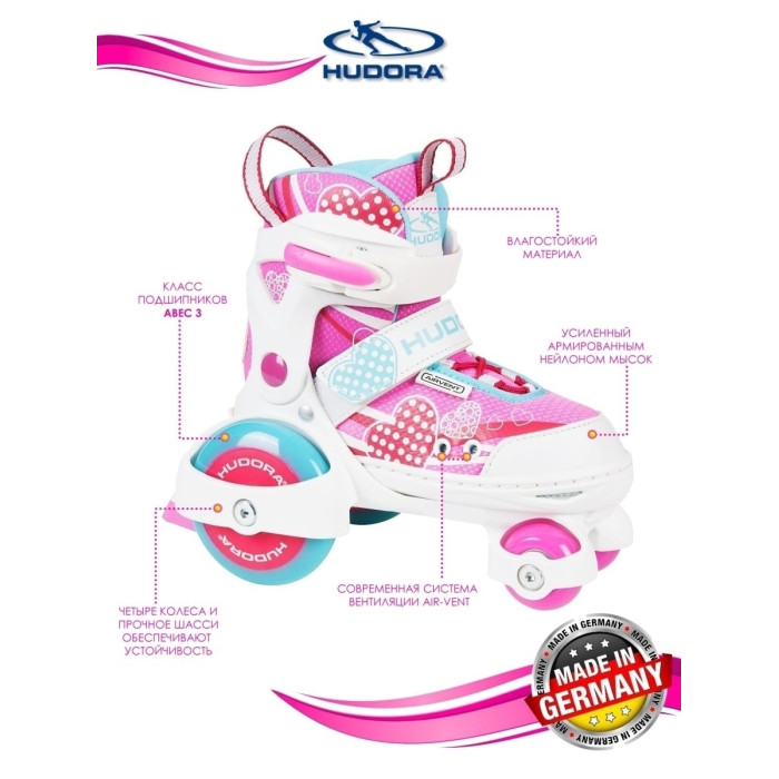 Детские ролики Hudora My First Quad Girl