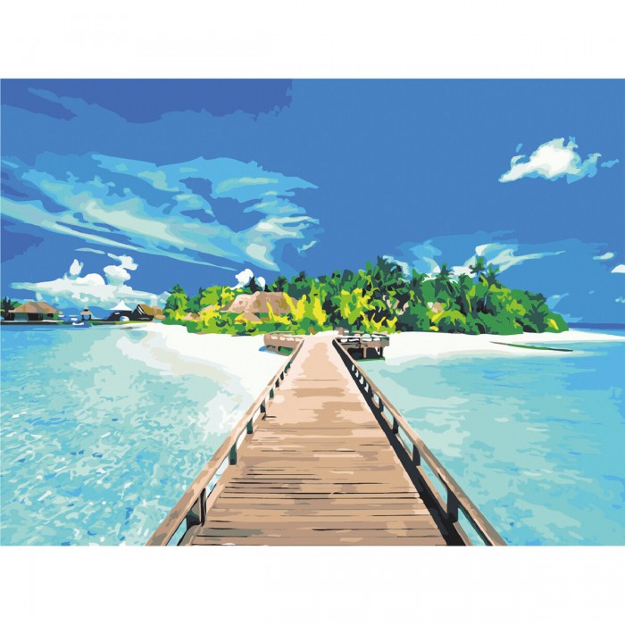 Остров Сокровищ Картина по номерам Райское наслаждение 40х50 см 662484