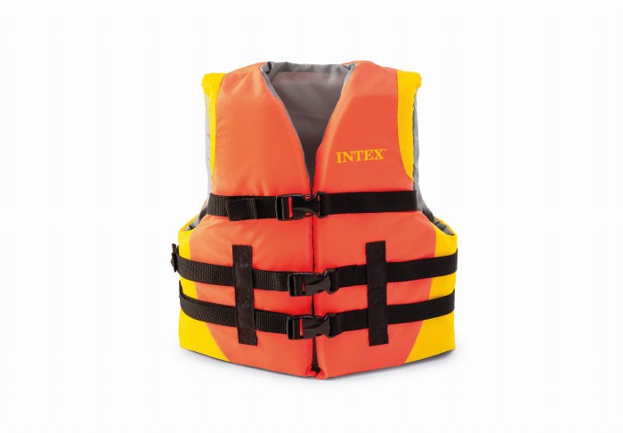 жилет спасательный для взрослых intex 40 70 кг Круги и нарукавники для плавания Intex Жилет для плавания от 23 до 41 кг