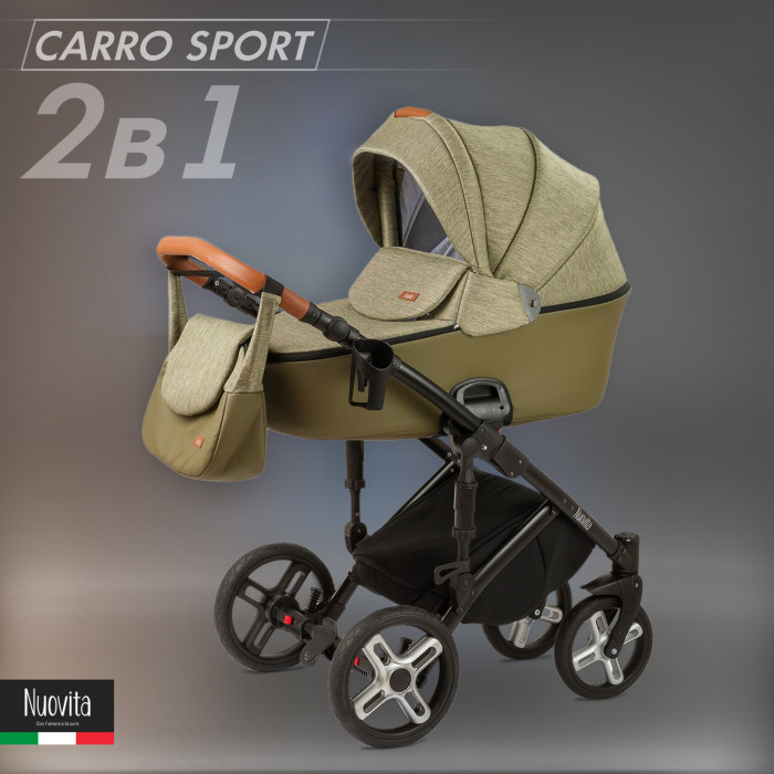 Коляска Nuovita Carro Sport 2 в 1 эспандер лыжника боксера real sport 2 жгута rs 400