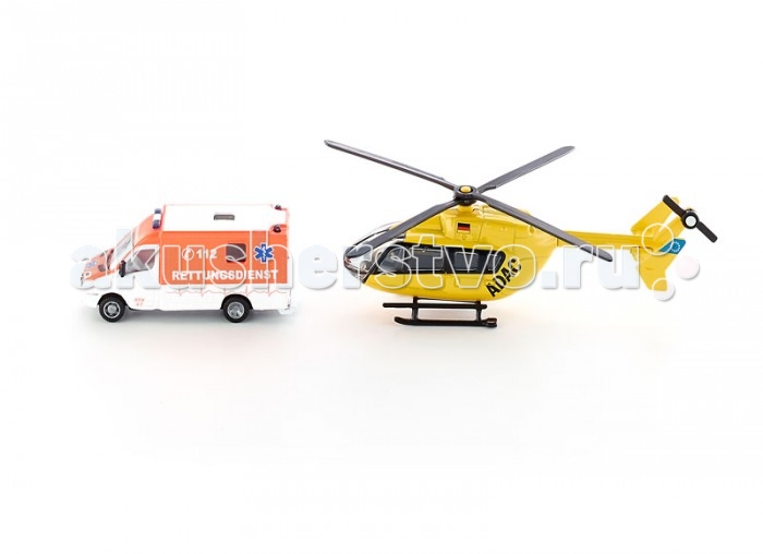 

Siku Набор Скорая помощь фургон и вертолет 1850, Набор Скорая помощь фургон и вертолет 1850