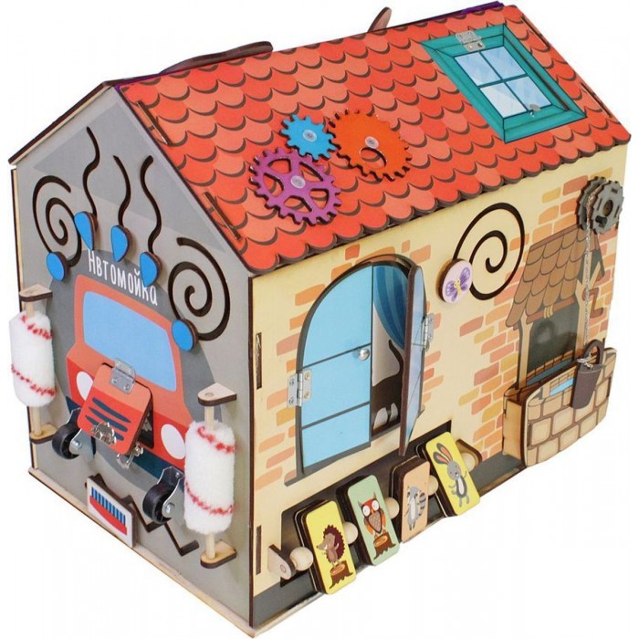 Деревянная игрушка Paremo Бизиборд Чудный домик