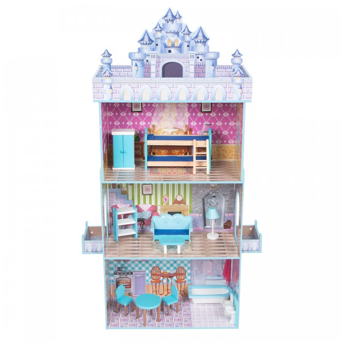 фото Игруша дом кукольный сборный с комплектом мебели