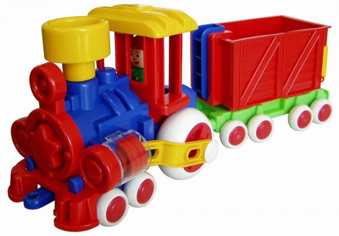 Форма Паровозик Ромашка с вагоном Детский сад 39 см