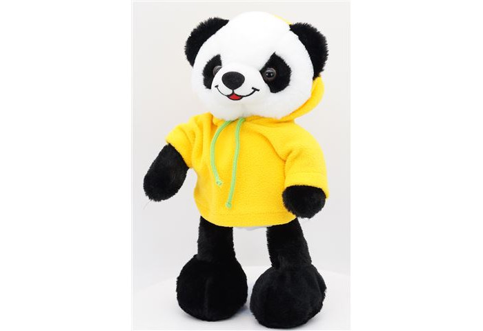 

Мягкая игрушка Unaky Soft Toy Панда Бро с шариками для мелкой моторики в желтой флисовой толстовке 33 см, Панда Бро с шариками для мелкой моторики в желтой флисовой толстовке 33 см