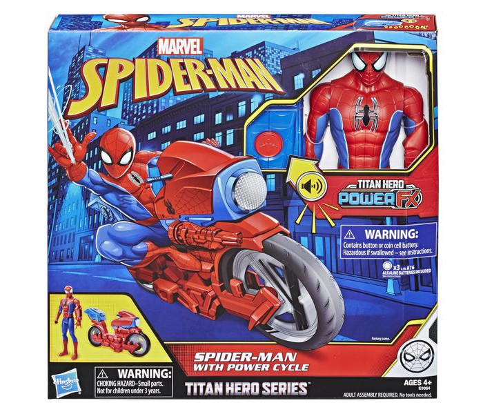 Игровые наборы Spider-Man Фигурка Титан Человек Паук с транспортом 30 см игровые наборы и фигурки фигурка человек паук spider man бен рейли человек паук marvel legends hasbro