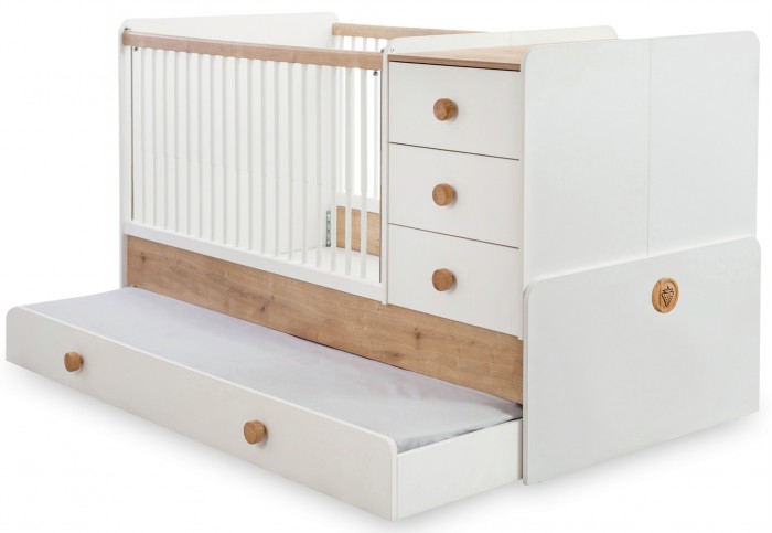 

Кроватка-трансформер Cilek Natura Baby с выдвижным спальным местом 131х80/177х80 см, Natura Baby с выдвижным спальным местом 131х80/177х80 см