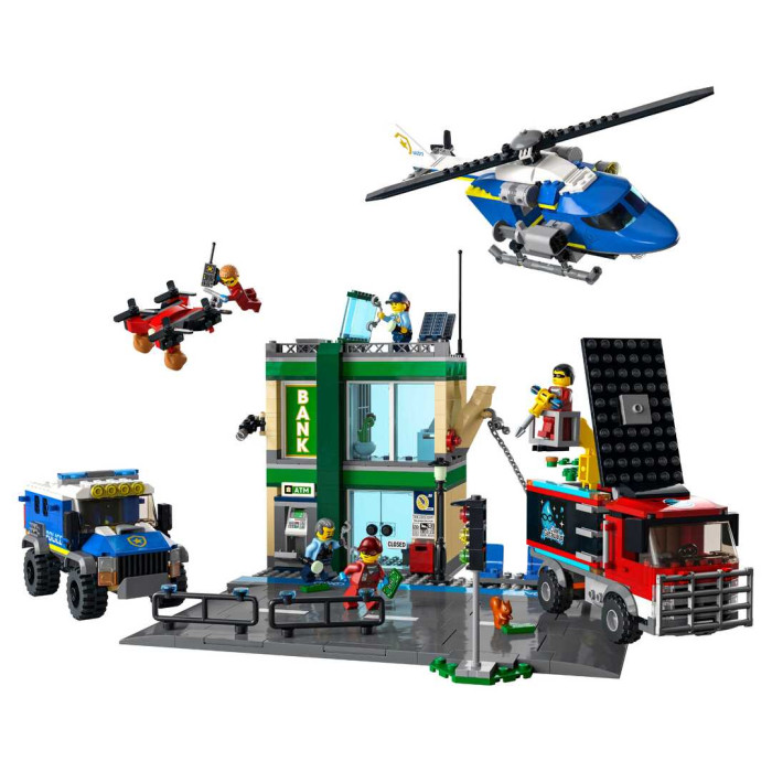 конструктор lego city 60273 полицейская погоня за бурильщиком 179 дет Lego Lego City 60317 Лего Город Полицейская погоня в банке