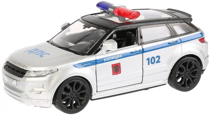 Машины Технопарк Машина металлическая Land Rover Range Rover Evoque Полиция 12.5 см цена и фото