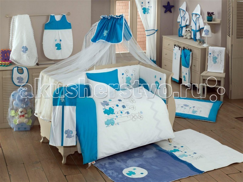 Комплекты в кроватку Kidboo Elephant (6 предметов) комплекты в кроватку луняшки котики 6 предметов