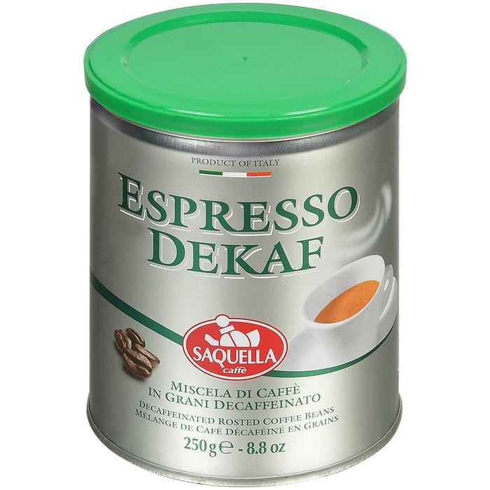 

Saquella Кофе в зернах Espresso Dekaf 250 г, Кофе в зернах Espresso Dekaf 250 г